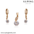62229 Xuping new design fashion delicate beautiful dinner pendant charm gold plated jewelry sets
